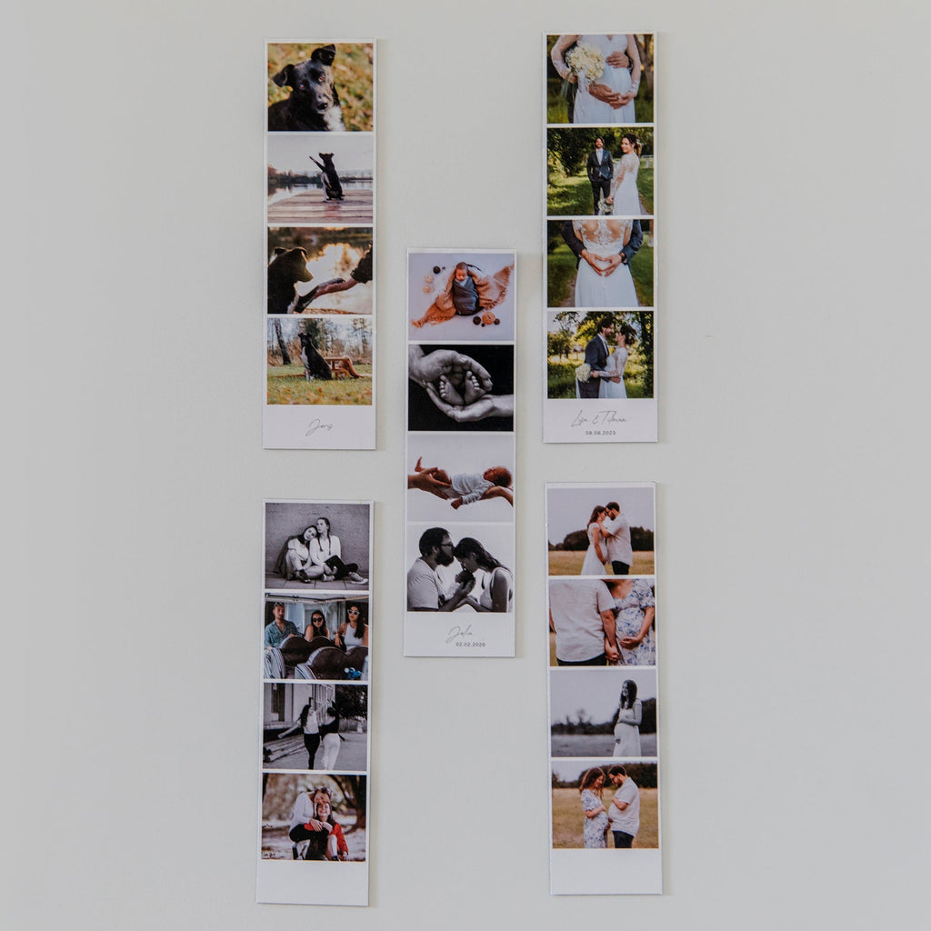 Personalisierte Magnet-Fotostreifen im Retro-Fotobox-Look