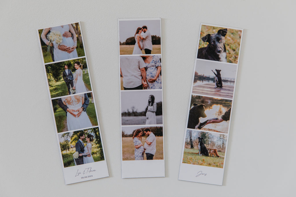 Personalisierte Magnet-Fotostreifen im Retro-Fotobox-Look