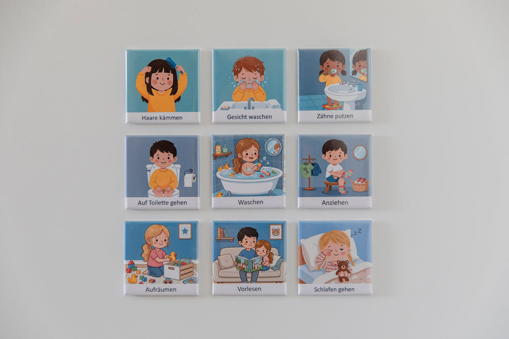 Magnetische Routine-Karten für Kinder | Tagesablauf spielerisch strukturieren