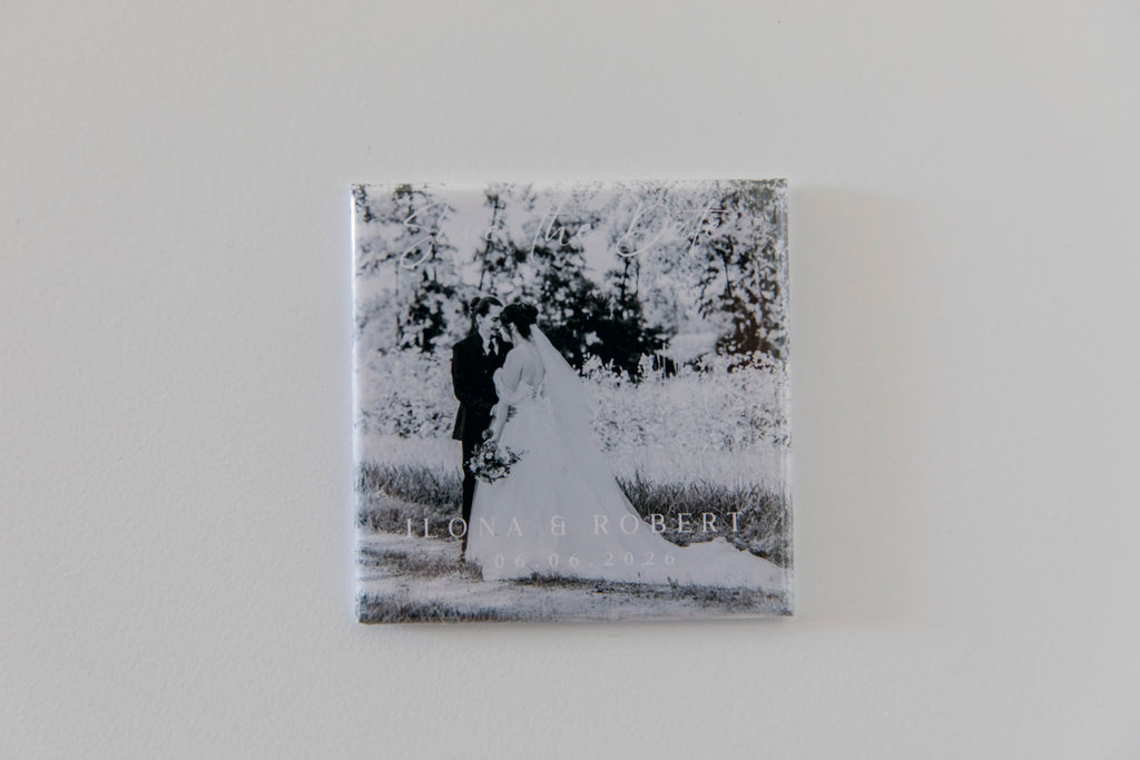 Personalisierte „Save the Date“- Hochzeitsmagnete | Eure Liebe als edler Hingucker