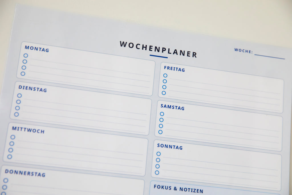 Magnetischer Wochenplaner (DIN A4) – Wiederverwendbare Wochenübersicht